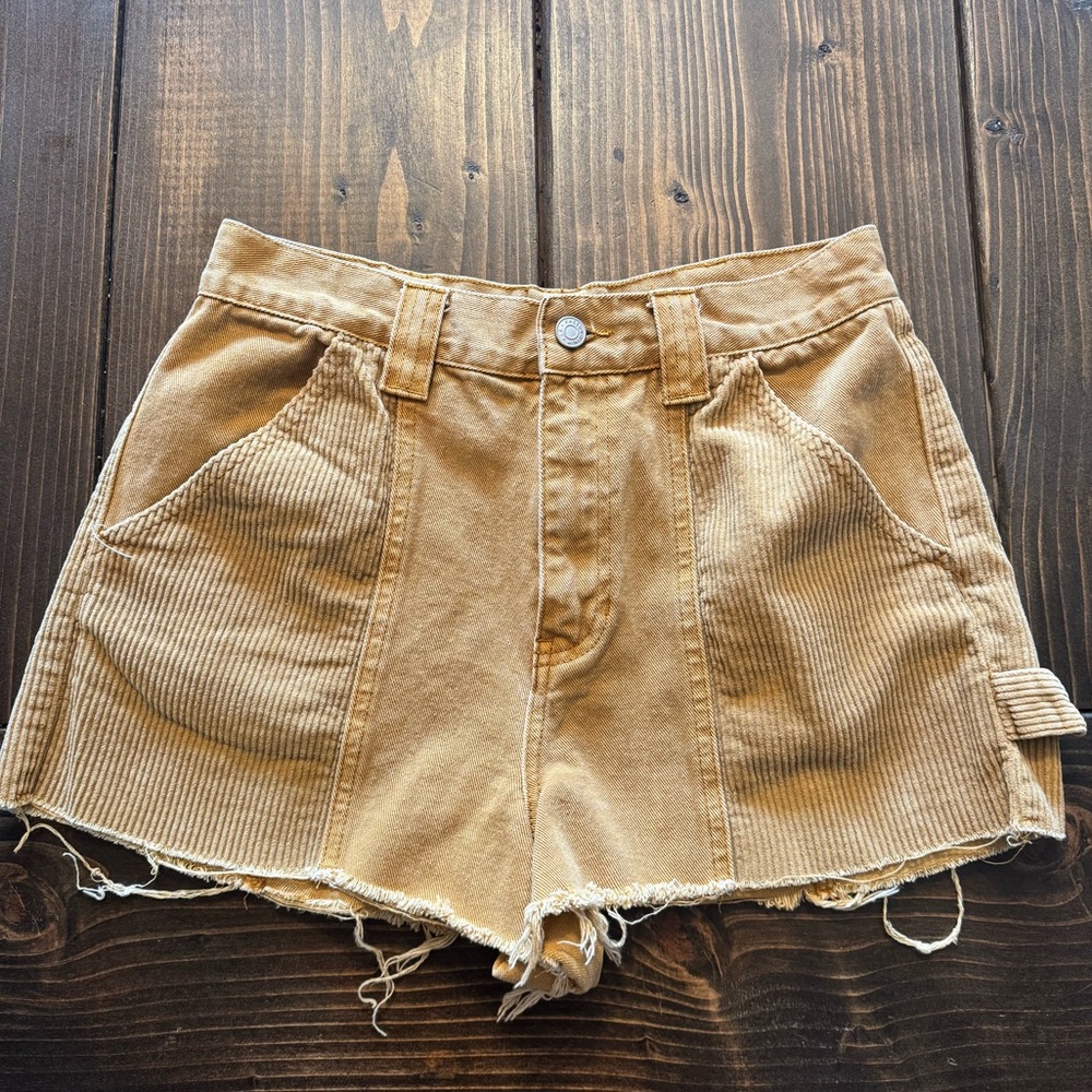 PacSun Tan Corduroy Women's Cargo Shorts